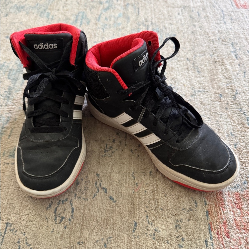 Adidas Black and Red Sneakers with Zigzag Soles